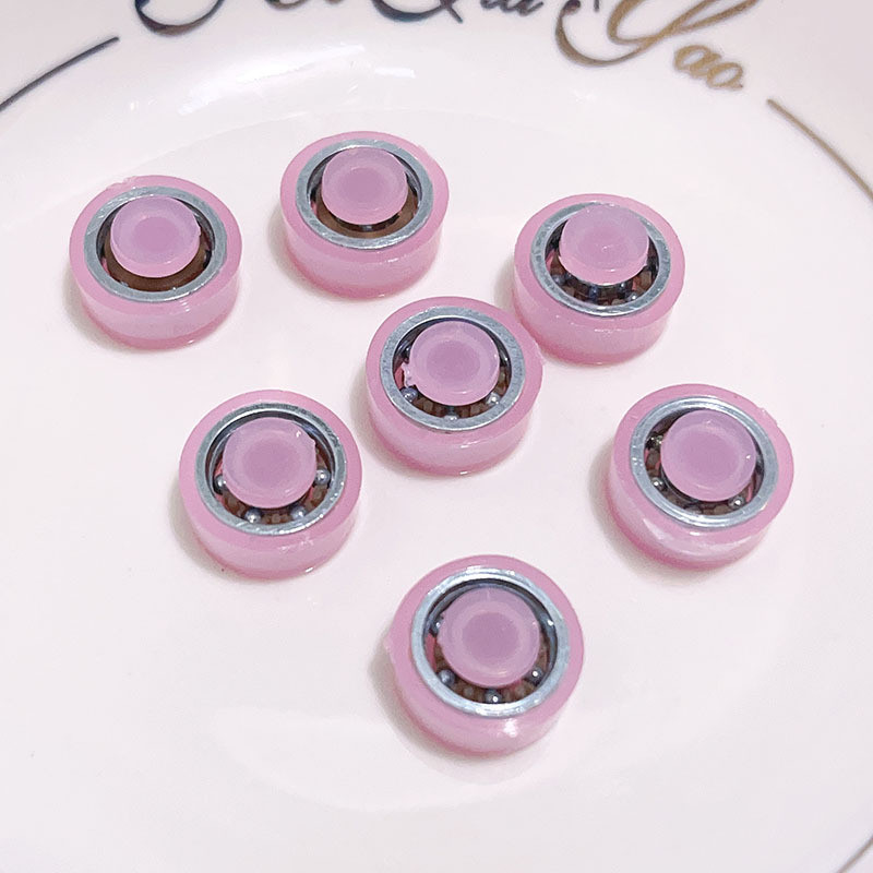 [MET] 1 ชิ้น DIY Hairpin รองเท้าอุปกรณ์เสริมฐานหมุนแบริ่งขนาดเล็กสีชมพูแบริ่งขนาดเล็ก Windmill เครื่องประดับอุปกรณ์เสริม Handmade Bearing