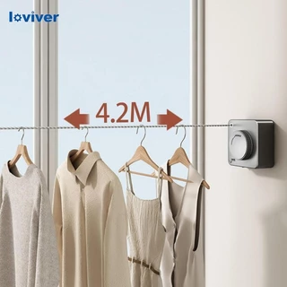 [Loviver] ราวตากผ้าแบบพับเก็บได้ในร่มปรับอเนกประสงค์ที่แข็งแกร่งราวตากผ้ากลางแจ้งแบบพับเก็บได้สําหรับโรงแรมบ้านระเบียงลาน