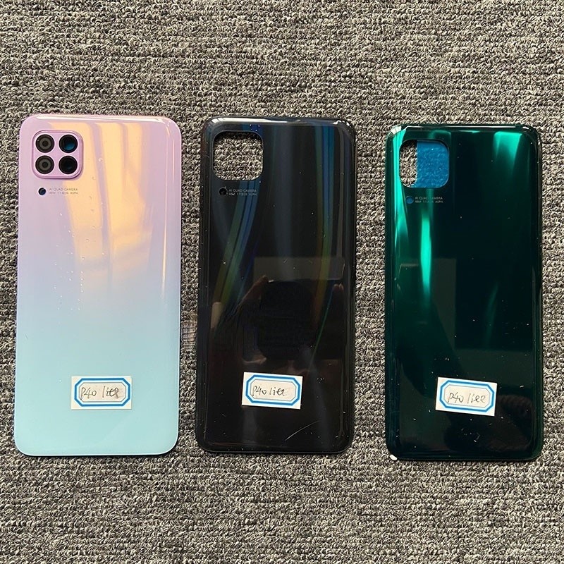 สําหรับ Huawei P40 LITE JNY-L21 JNY-L22 ฝาครอบกระจกด้านหลังแบตเตอรี่เลนส์ประตูด้านหลังพร้อมเลนส์กล้อ