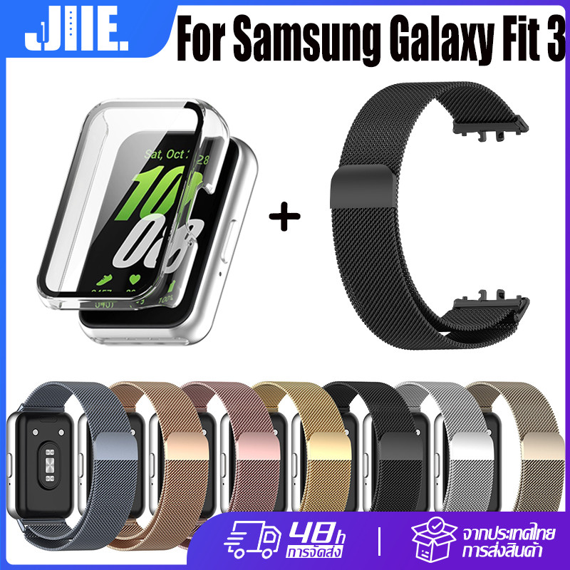 【เคส+สาย】All-in-one PC Hard case + ฟิล์มนิรภัย เคสป้องกัน Samsung Galaxy Fit 3 สายรัดแม่เหล็กแบบโลหะ สายรัดทดแทน