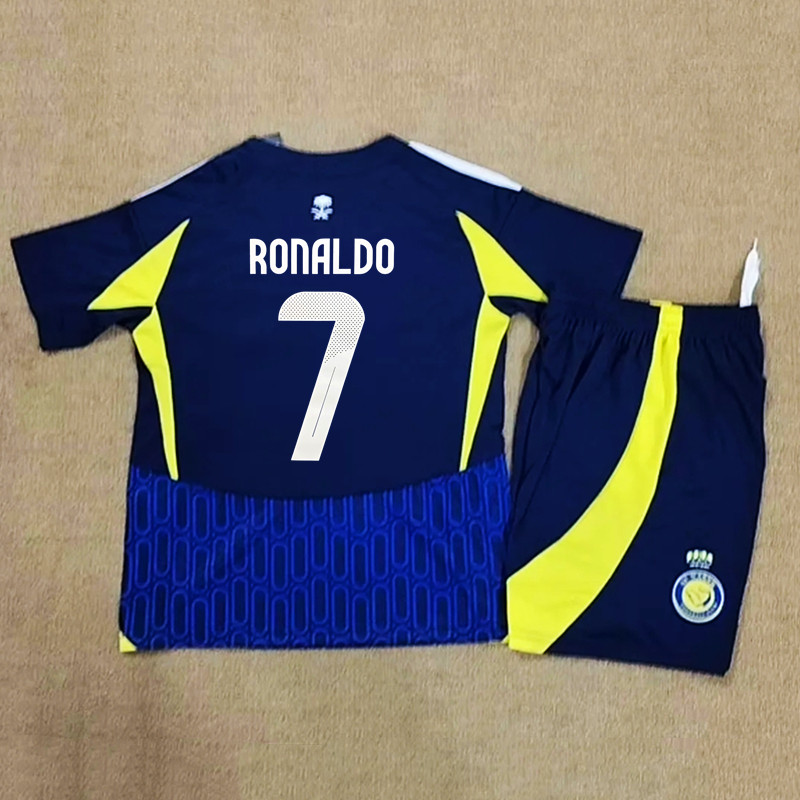 24/25 Al-Nassr FC Home Jersey Kit Football KIDS Short Sleeved Jersey CR7