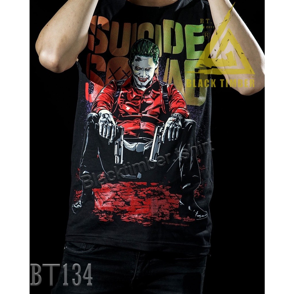 🔥 Joker Suicide Squad เสื้อยืด สีดำ  Black Timber T-Shirt ผ้าคอตตอน สกรีนลายแน่น Women T-Shirts