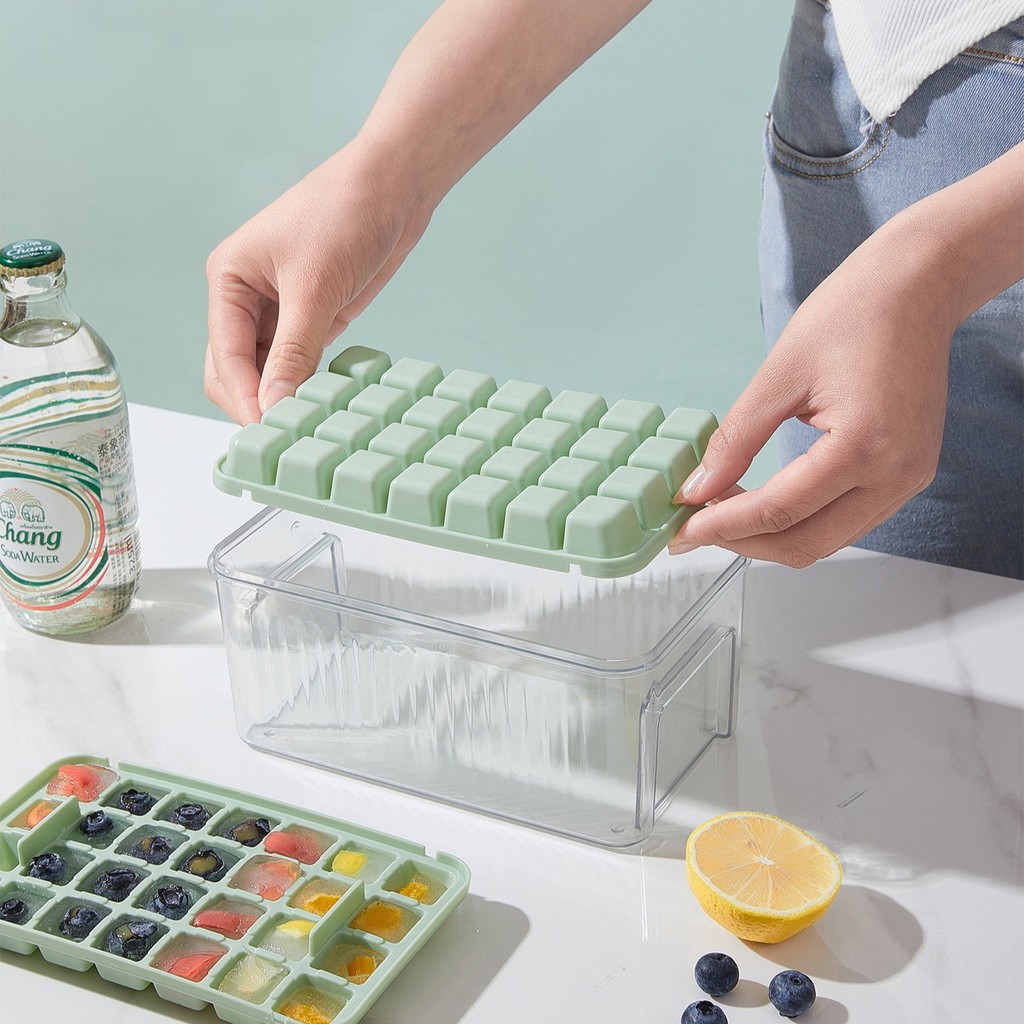 CDiscount ที่ทำน้ำแข็ง ถาดทำน้ำแข็ง แม่พิมพ์ทำน้ำแข็ง 28/56 ช่อง แถม ที่ตักน้ำแข็ง ที่ทำน้ำแข็งก้อน มีฝาปิด ที่ทำน้ำแข็ง - รูปที่ 3