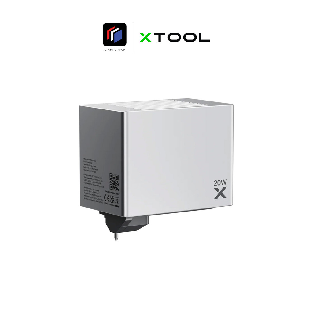 ชุดหัวยิง Diode เลเซอร์ กำลัง 20 วัตถ์ ใช้กับเครื่อง xTool M1 Ultra ตัดไม้หนา 10 มิลได้ ในรอบเดียว