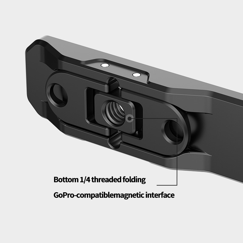 BGNING เข้ากันได้กับกล้อง Insta360 X3/X4/X5 แม่เหล็ก Quick Release วงเล็บรูปตัว L พร้อมรูเกลียว 1/4