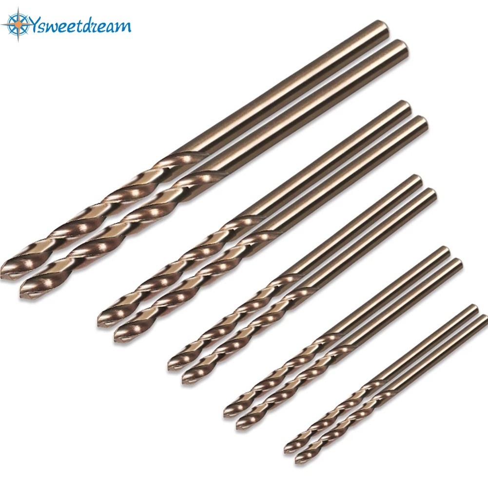 [SWTDRM] 10 ชิ้น HSS M35 Cobalt เจาะบิต 1 มม.1.5 มม.2 มม.2.5 มม.3 มม.ใช้สําหรับสแตนเลส [HOMELIVING]