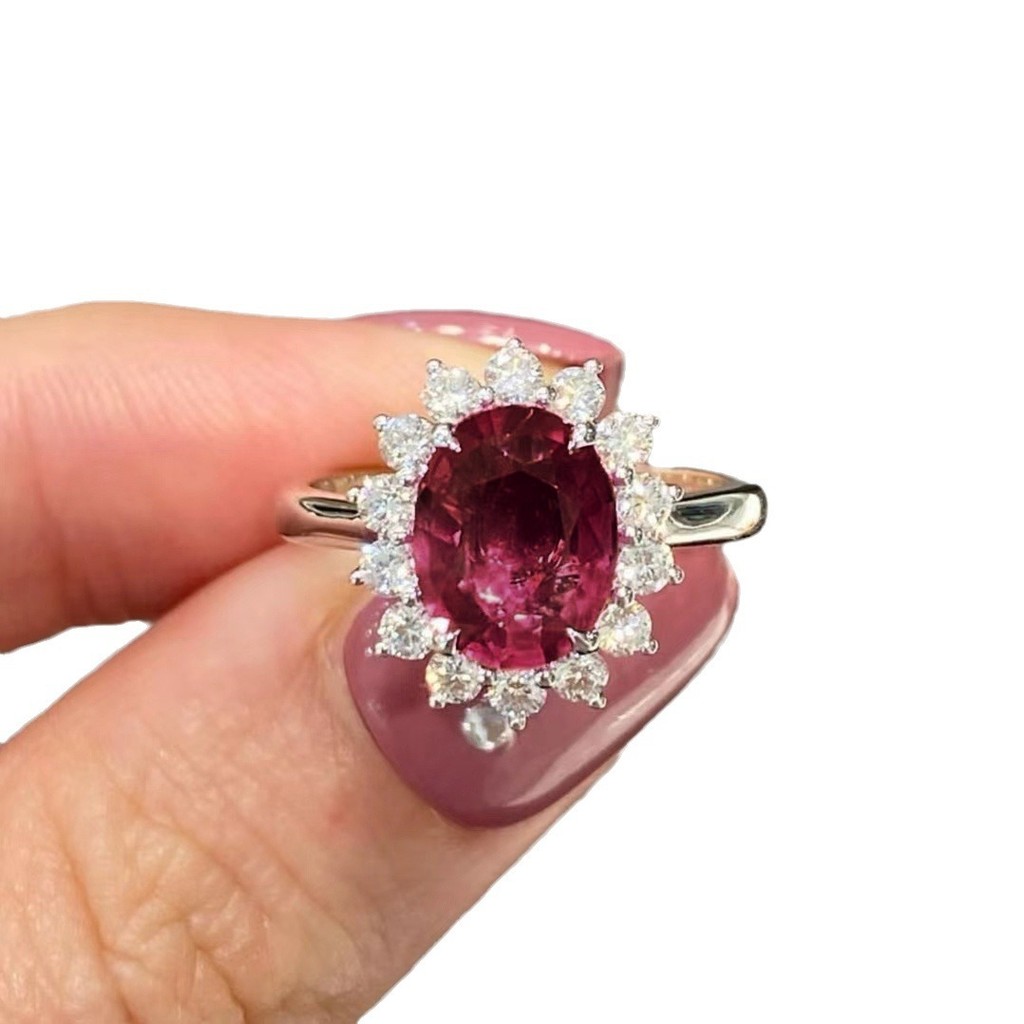 ใหม่ Blue Zircon แหวนแฟชั่นเครื่องประดับ Cubic Zirconia เจ้าสาวงานแต่งงานหมั้นของขวัญ - รูปที่ 3