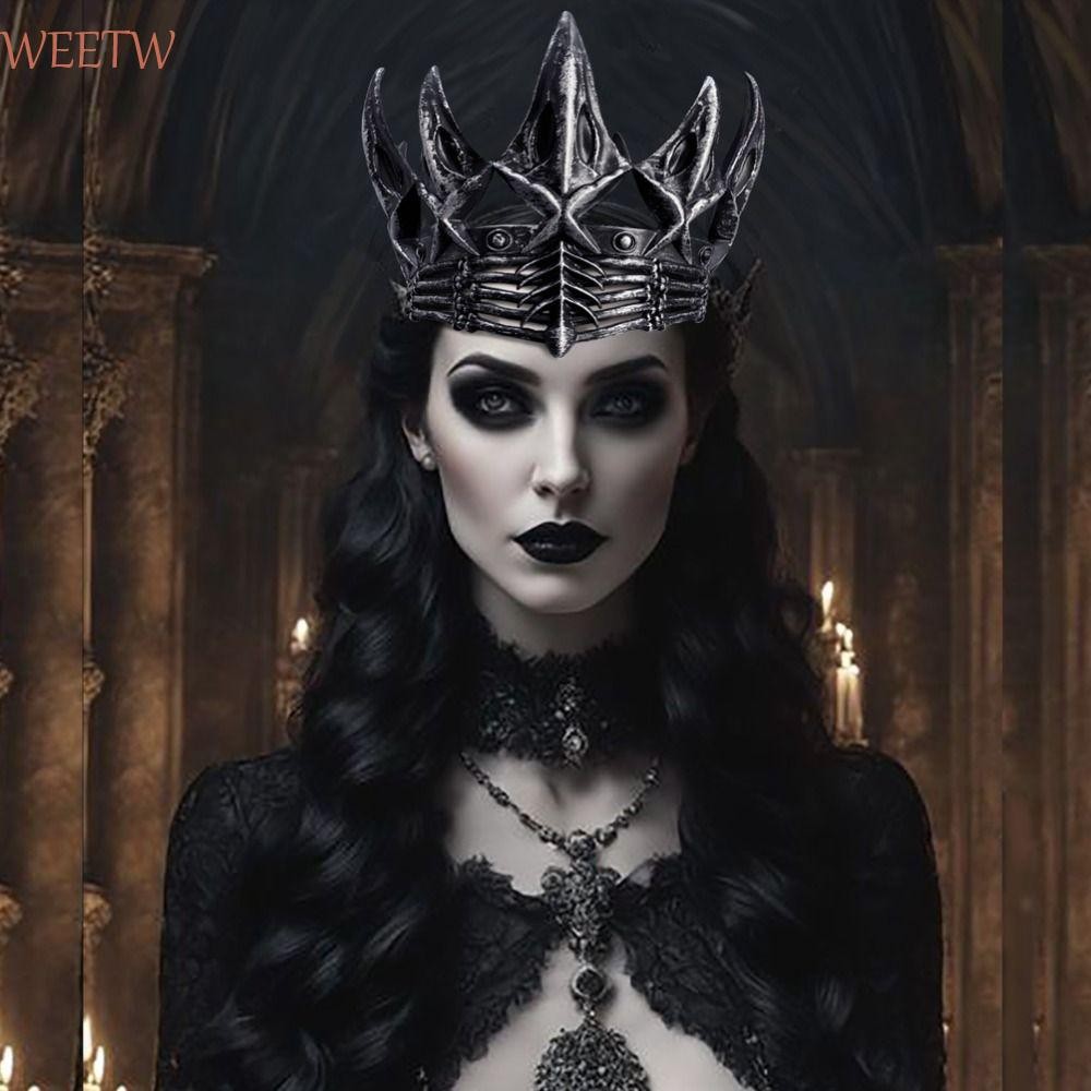 Weekw โฟมมงกุฎอีกา, บาร์ Mitzvah Crown Hair Hoop มงกุฎแม่มด, สไตล์เกาหลีที่เรียบง่ายแถบคาดศีรษะอุปกรณ์เสริมผมรอบ Tiaras เครื่องประดับผม