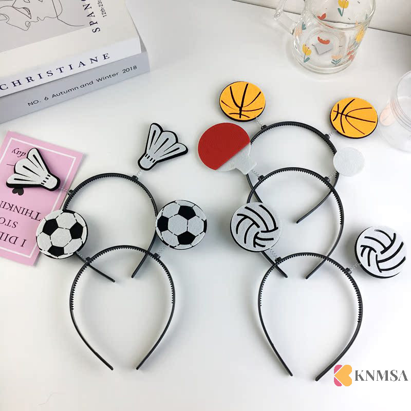 KNMSA] ตลกบาสเกตบอลแบดมินตันหล่อสร้างสรรค์ปิงปองฤดูใบไม้ผลิอุปกรณ์เสริมผมกีฬาเชียร์ทีมเดิม คอเต่า สสส.น