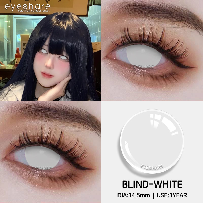 ดวงตา 2ชิ้นคอสเพลย์คอนแทคเลนส์สีดําสีขาวคอนแทคเลนส์ฮาโลวีนแต่งหน้ารายปีใช้เลนส์