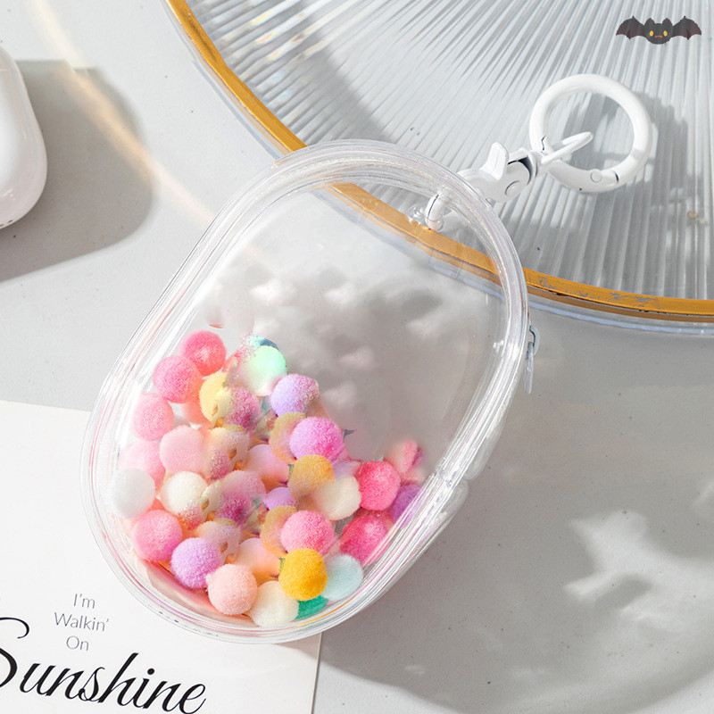 [PE] 10 ซม.ตุ๊กตาตุ๊กตากระเป๋า PVC ผ้าฝ้ายโปร่งใสตุ๊กตาโปร่งใสกระเป๋าจอแสดงผลใสสําหรับอะนิเมะการ์ตูนตุ๊กตา TH