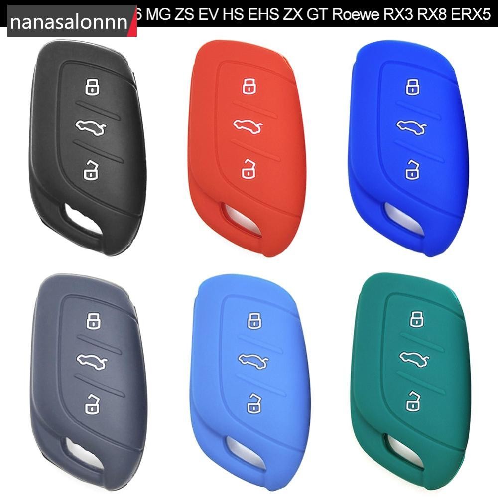 Nanasn| ซิลิโคน 3 ปุ่มรีโมทคอนโทรล Key Case ฝาครอบกุญแจรถ Auto อุปกรณ์เสริมสําหรับ MG4 MG5 MG6 MG ZS
