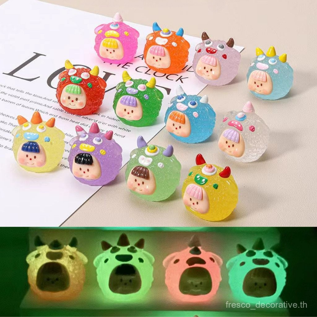 ตุ๊กตาสุ่มเรซินเรืองแสงตุ๊กตาตุ๊กตาเรซิน DIY เรซิน3D DIY เรืองแสง