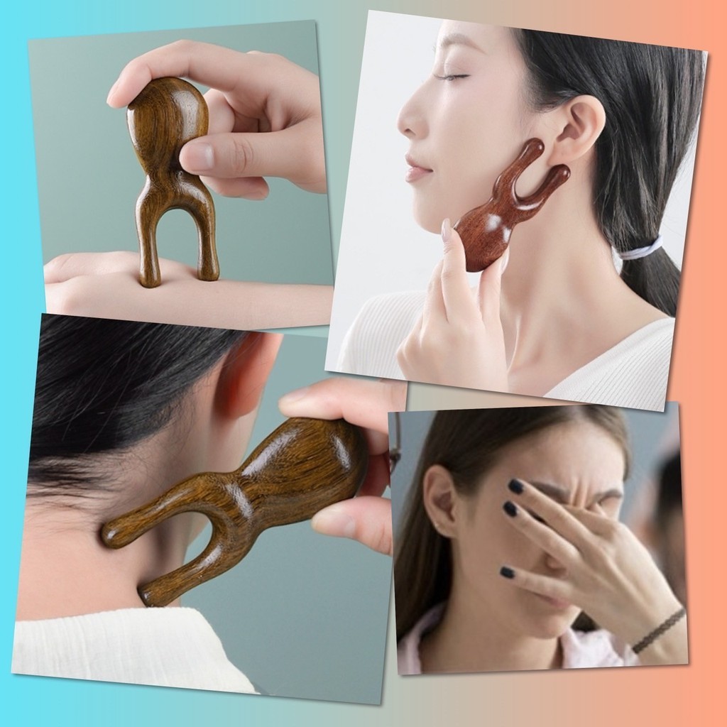 🌸 ไม้นวด จมูก หว่างคิ้ว ขมับ กดจุด ไมเกรน ไม้นวดเท้า ฝ่าเท้า นวด คอ บ่า ไหล่ มือ แก้ปวดเมื่อย สปา กัวซา คลายกล้ามเนื้อ 🌸 - รูปที่ 5