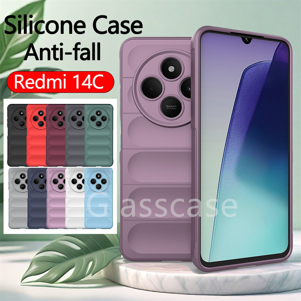 ปลอกสําหรับredmi 14C 13C Redmi14C 14 C Redmi13C 13 C 4G 5G 2024 แฟชั่นซิลิคอนเคสโทรศัพท์ป้องกันกล้องคู่กันกระแทกปลอกปกหลังนุ่ม