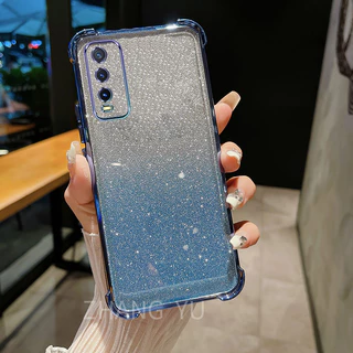 กันกระแทกเคสสําหรับ Vivo Y20 Y12S Y20S Y20i Y20A เคสโทรศัพท์ 3D ที่วางกระจกแต่งหน้าสร้อยข้อมือใหม่ softcase