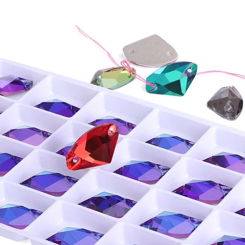 Ducrystal K9 Glass Crystal เย็บบน Rhinestones Flatback อุปกรณ์เสริมสําหรับเสื้อผ้าหัตถกรรมเย็บลูกปัด ราคา ถูกที่สุด ดีลบีเคเค แกลเลอรีภาพที่ 5