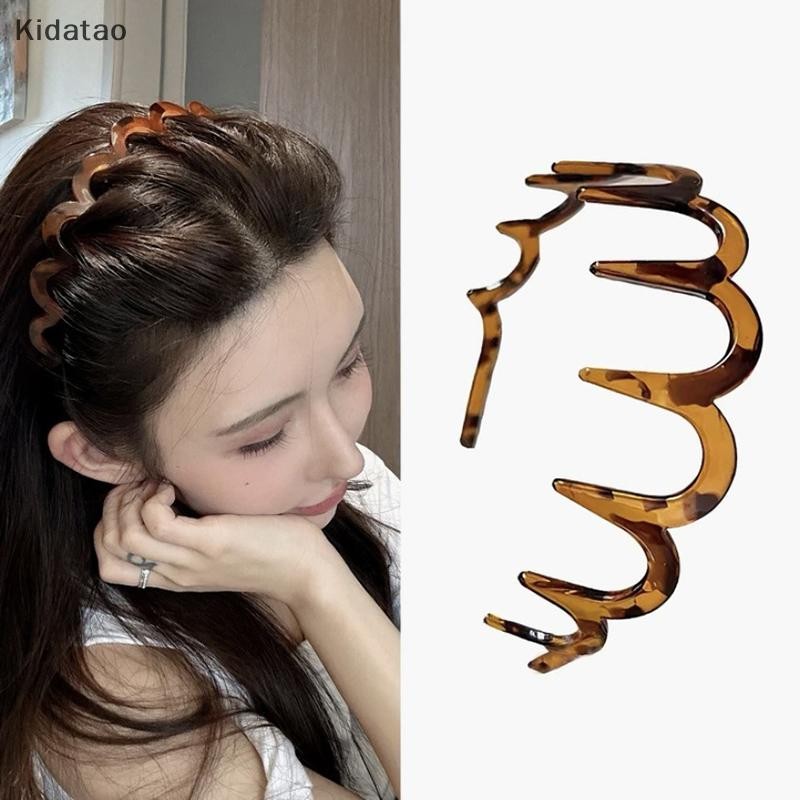 Kidatao 2 ชิ้นอินเทรนด์อเนกประสงค์ล้างหน้า Hairbands สําหรับผู้หญิงสาวฟันลื่นผม Hoop แฟชั่นอุปกรณ์เสริมผมใหม่