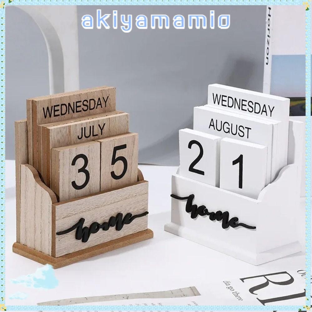 อากิยามามิโอะ บล็อกปฏิทิน, นับถอยหลังการ์ดแสดงไม้ถาวรปฏิทินตั้งโต๊ะ, วินเทจสไตล์นอร์ดิกอุปกรณ์เดสก์ทอปนํามาใช้ใหม่ของขวัญตกแ