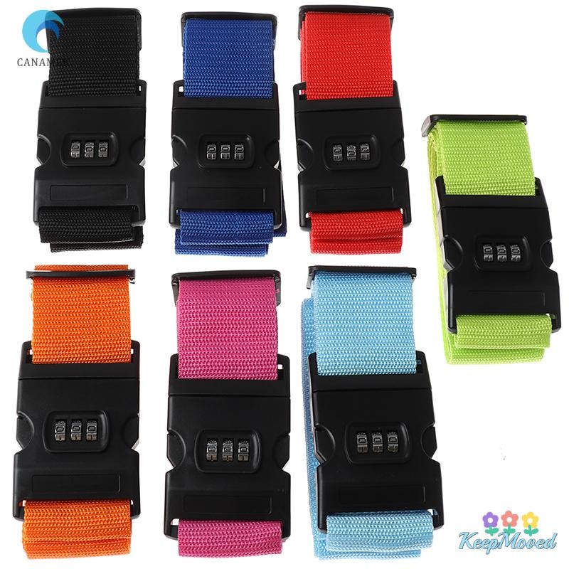 Keepmoved 1 PC กระเป๋าเดินทางกระเป๋าเดินทาง Secure Lock เข็มขัดสายรัดไนลอนทนทานใหม่