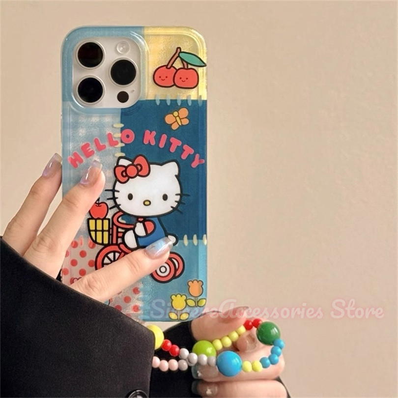 ใช้งานร่วมกับสําหรับ iPhone 16 11 12 13 15 14 Por Max Pro Splicing ตาราง KT แมวโซ่นุ่มฝาครอบป้องกัน