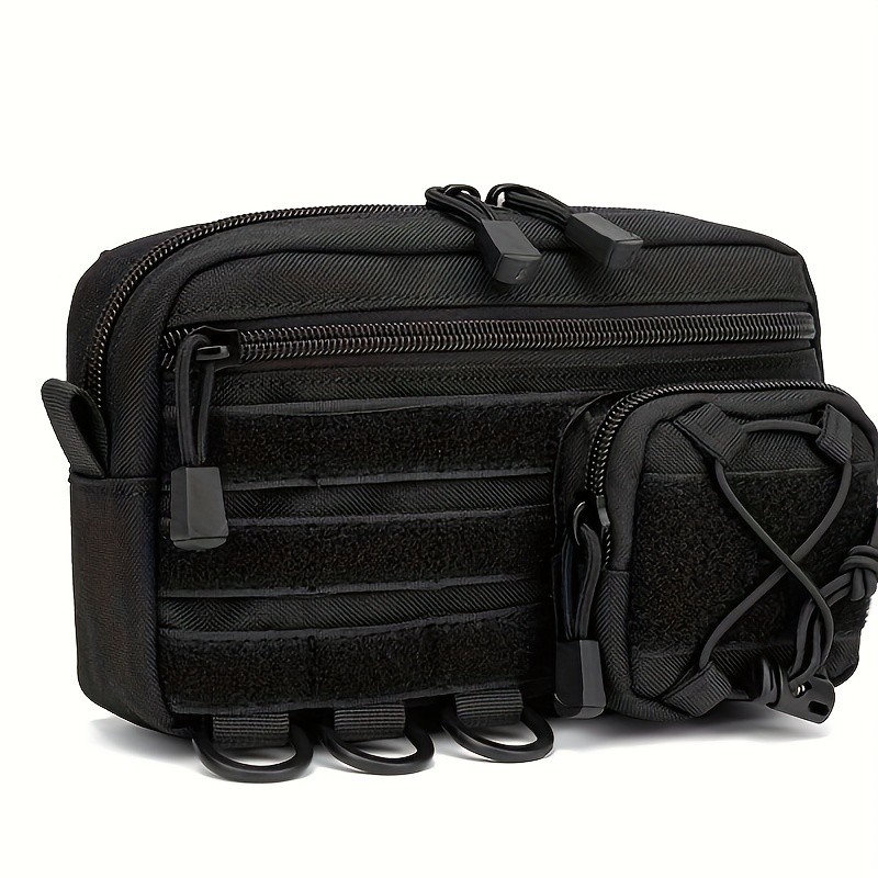 Luc Molle-Ready Tactical First Aid Kit - กระเป๋าทางการแพทย์ฉุกเฉินไนลอนทนทานพร้อมสายรัดสําหรับการผจญภัยกลางแจ้งและการเดินทาง - มีจําหน่ายในสีกากี, สีเขียว, สีดํา