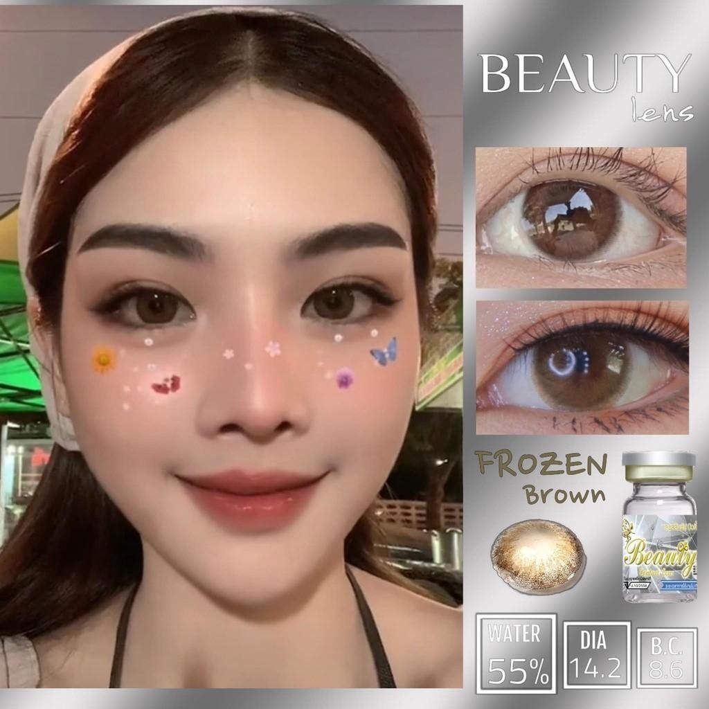 คอนแทคเลนส์[มินิ] Frozen Brown (Beautylens) ☁️ มี อย.ไทย