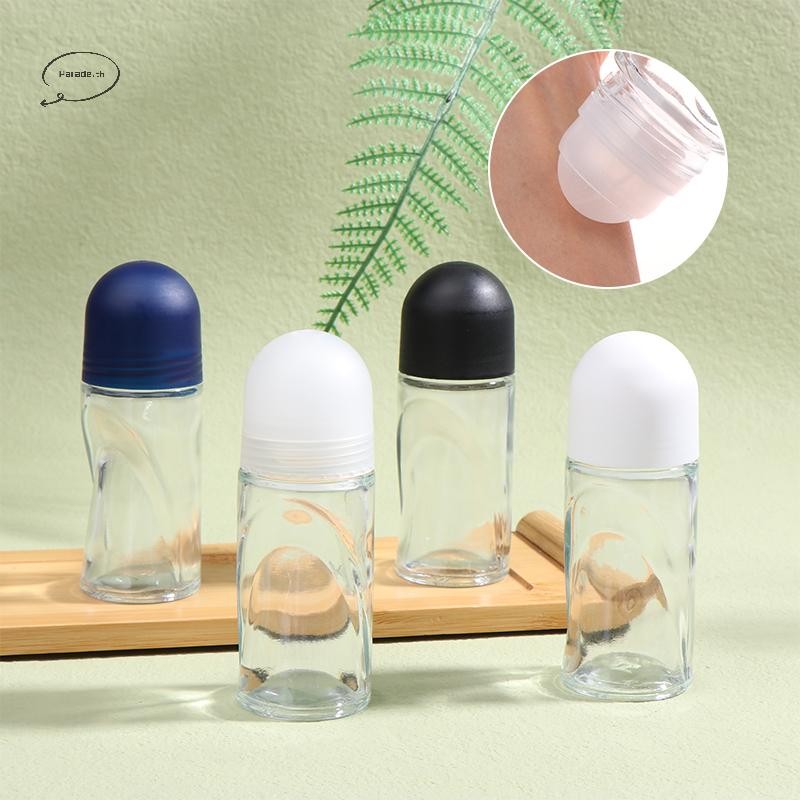 Parade แก้วใสลูกกลิ้งขวด 50ml ขนาดใหญ่พิเศษม้วนบนขวดน้ํามันใต้วงแขนป้องกันเหงื่อเจลตัวอย่าง Test TH