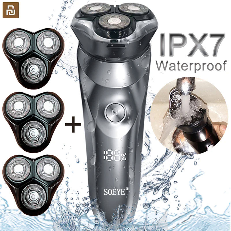 Electric Shaver for men's electric shaver Smart razor for Beard timmer IPX7 waterproof Wet And Dry s