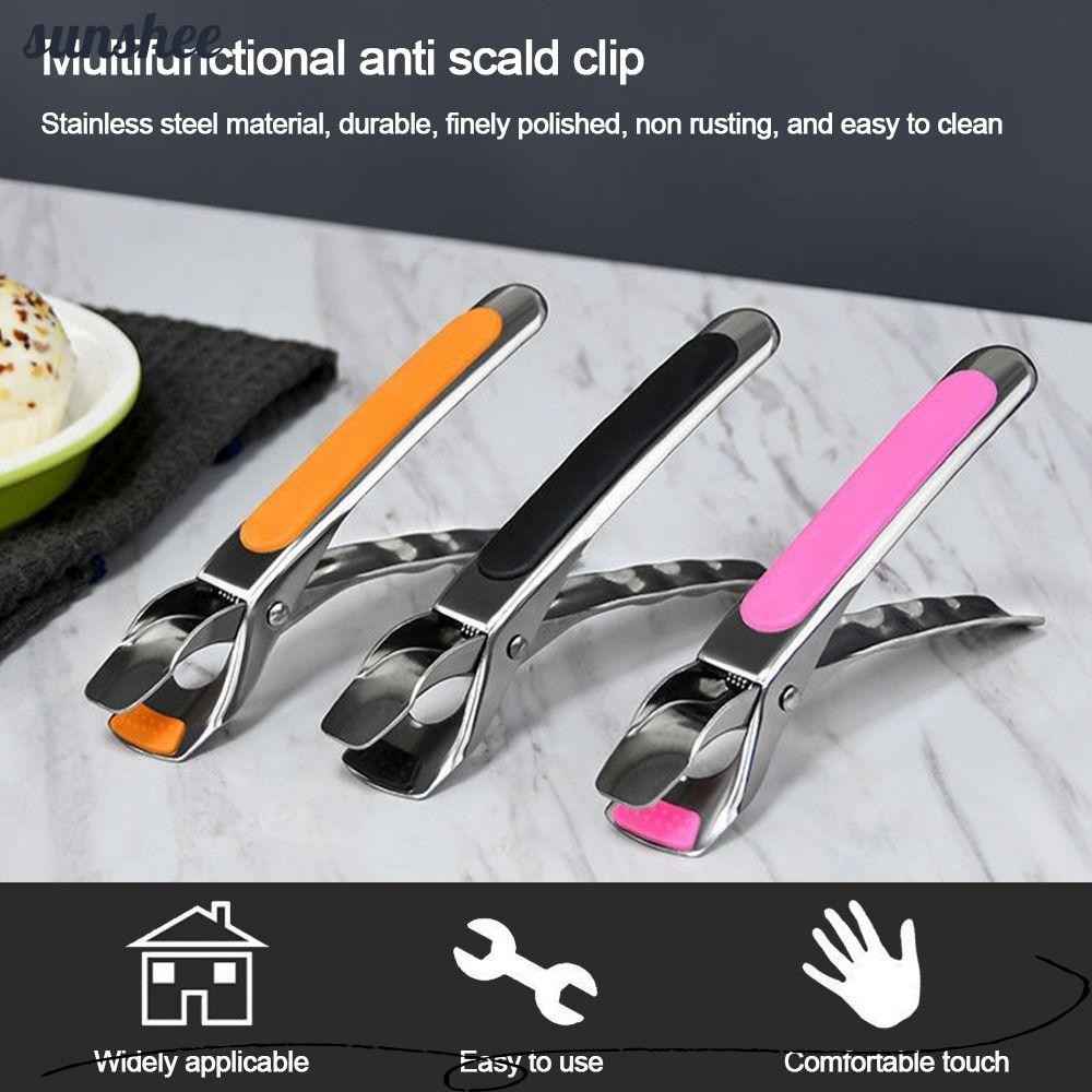 Sunshee Bowl Clamp เครื่องปิ้งขนมปังไมโครเวฟเครื่องมือเตาอบ Anti-hot Clip Lifter Gripper Carry Plate Clamp อุปกรณ์ครัว