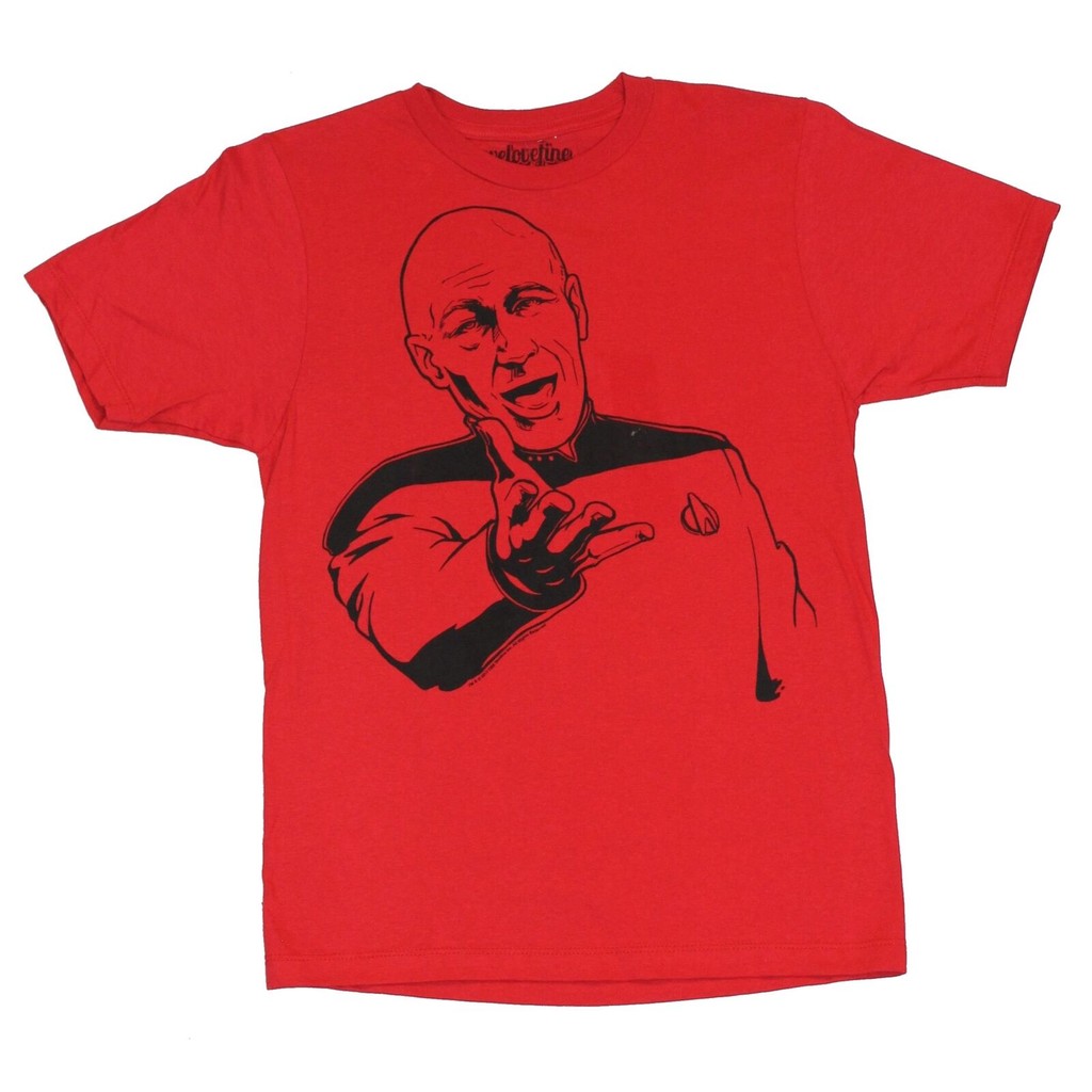 Star Trek The Next Generation Adult New T-Shirt - Captain Picard Simple