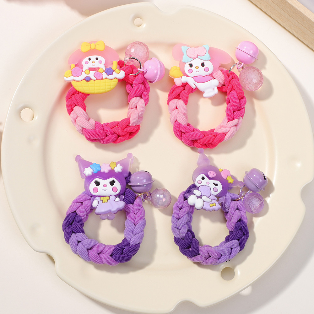 1ชิ้นการ์ตูนคุโรมิถัก ชม. วงการบิน แถบคาดศีรษะน่ารักหวานผมหางม้าสูงวงยืดหยุ่นสาวอุปกรณ์ผมคาดศีรษะ