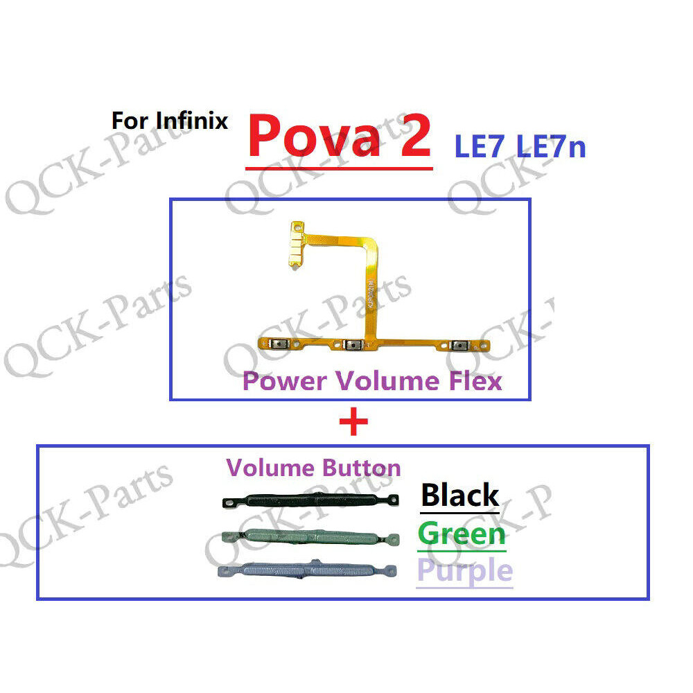 สําหรับ Tecno Pova 2 LE7 LE7n เปิดปิดปุ่ม Volume Switch Connector Flex Cable อะไหล่
