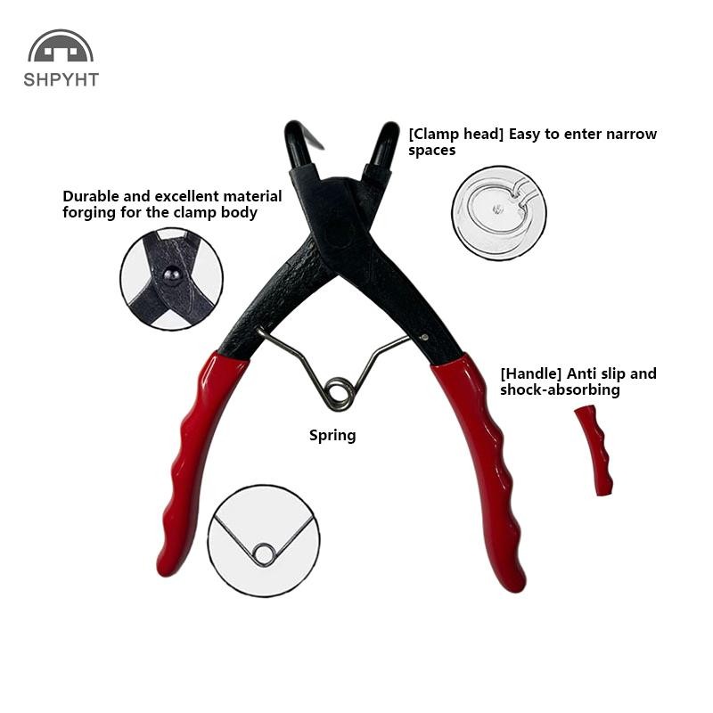 Shpyht 1PC รถอุปกรณ์เสริม 90 องศาดัดคีมจมูกยาว Bent Heavy-duty กระบอกภายในแหวน Remover Snap-Ring คีมโรงรถเครื่องมือใหม่ - รูปที่ 4