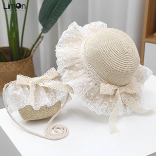 Feeeddi หมวกฟาง กันแดด ระบายอากาศ สําหรับเด็ก