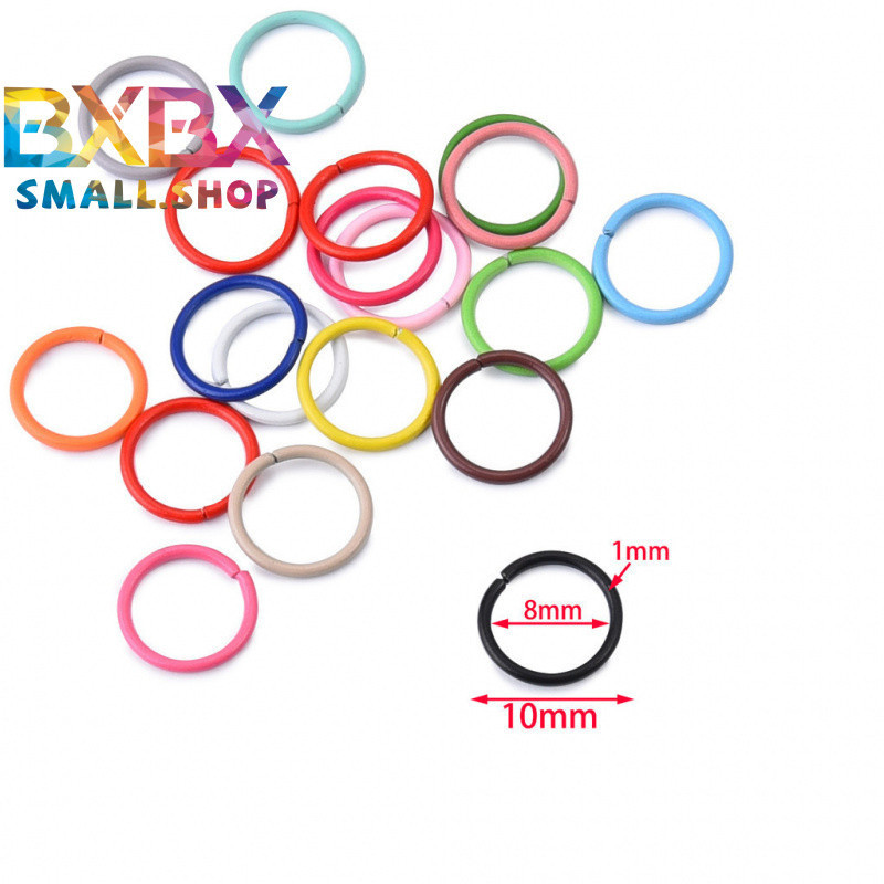 1ชิ้นทําเองอุปกรณ์เครื่องประดับเปิดและปิดแหวนที่มีสีสันแหวนวงกลมเดียวแหวนเหล็กสร้อยคอจี้เชื่อมต่อแหวนขายส่ง