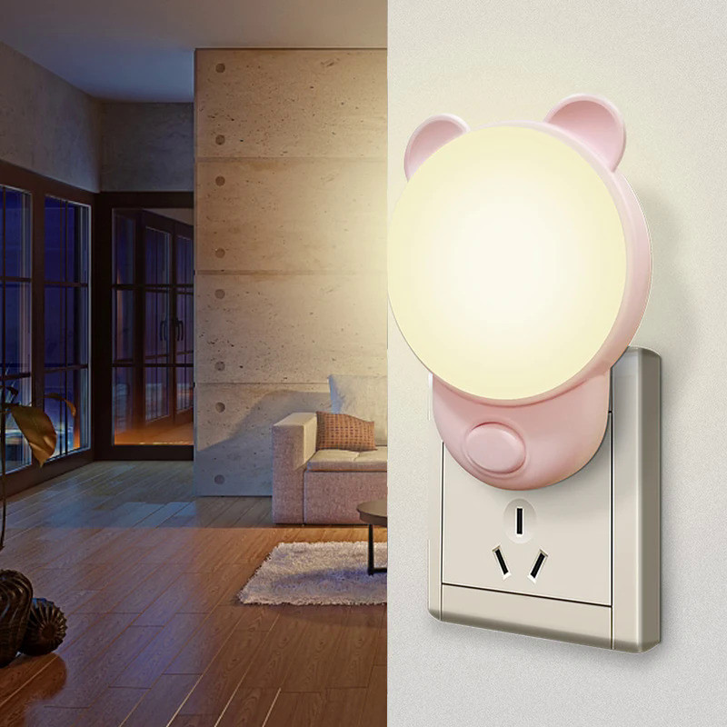 Bedside Lamp Night light EU US Plug LED Night Light AC220V Bedroom Lamp Gift for Children Cute Night