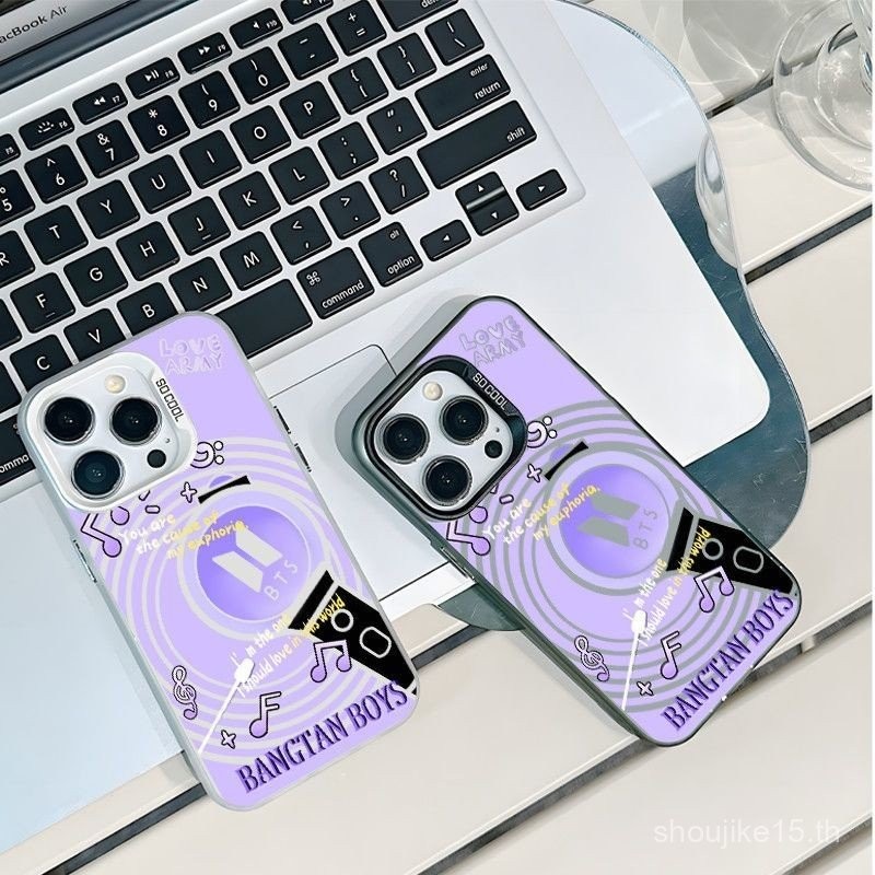 BTS Youth League Support Stick เคสโทรศัพท์-แบบไร้ขอบทนรอยขีดข่วนและทนต่อการสึกหรอเหมาะสำหรับ iPhone 11/12/13/14/15 PRO MAX, 7plus/8PLUS, 11pro, 13pro, X, XR, XS MAX, 7, 8