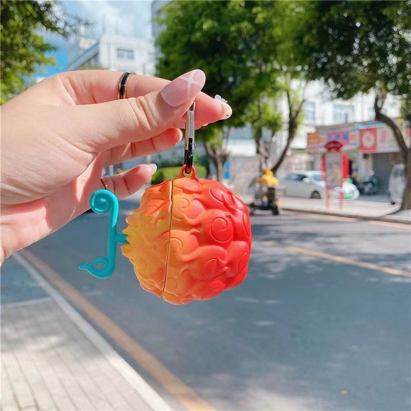 3D Devil Fruit ปลอกซิลิโคนสําหรับ AirPods 1 2 3 4 ANC รูปที่ 7
