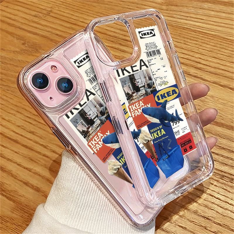 หรูหรากันกระแทก Shark Case ใช้งานร่วมกับสําหรับ IPhone ปลอก 14 15 16 Pro Max 13 12 11 XR XS X 8 7 Plus นุ่มน่ารักฝาครอบ Precticer