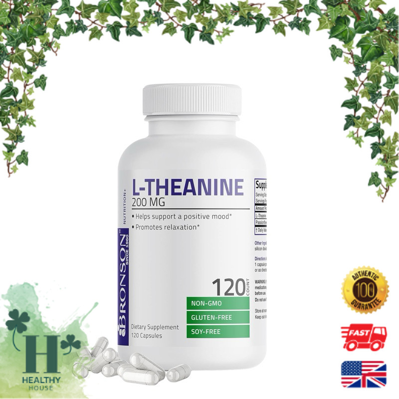 พร้อมส่ง Bronson L-Theanine 200mg 120 Capsules