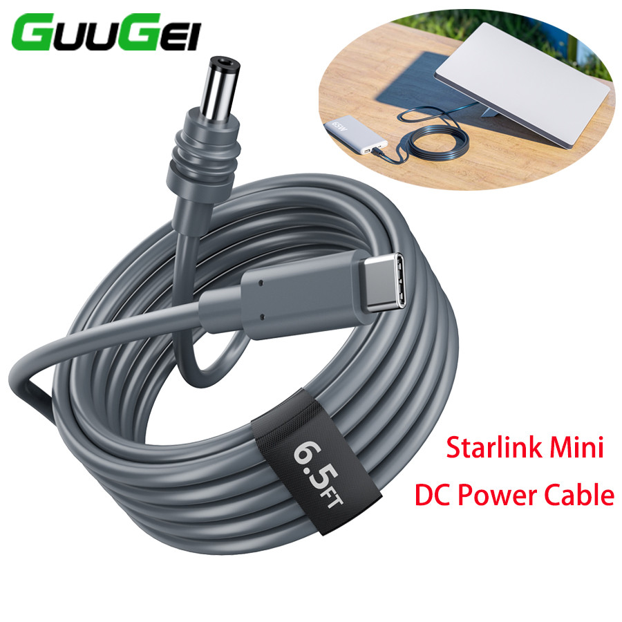 Guugei Starlink Mini DC to DC Cable Replacement Cable Type C to DC Power Cable Starlink Mini