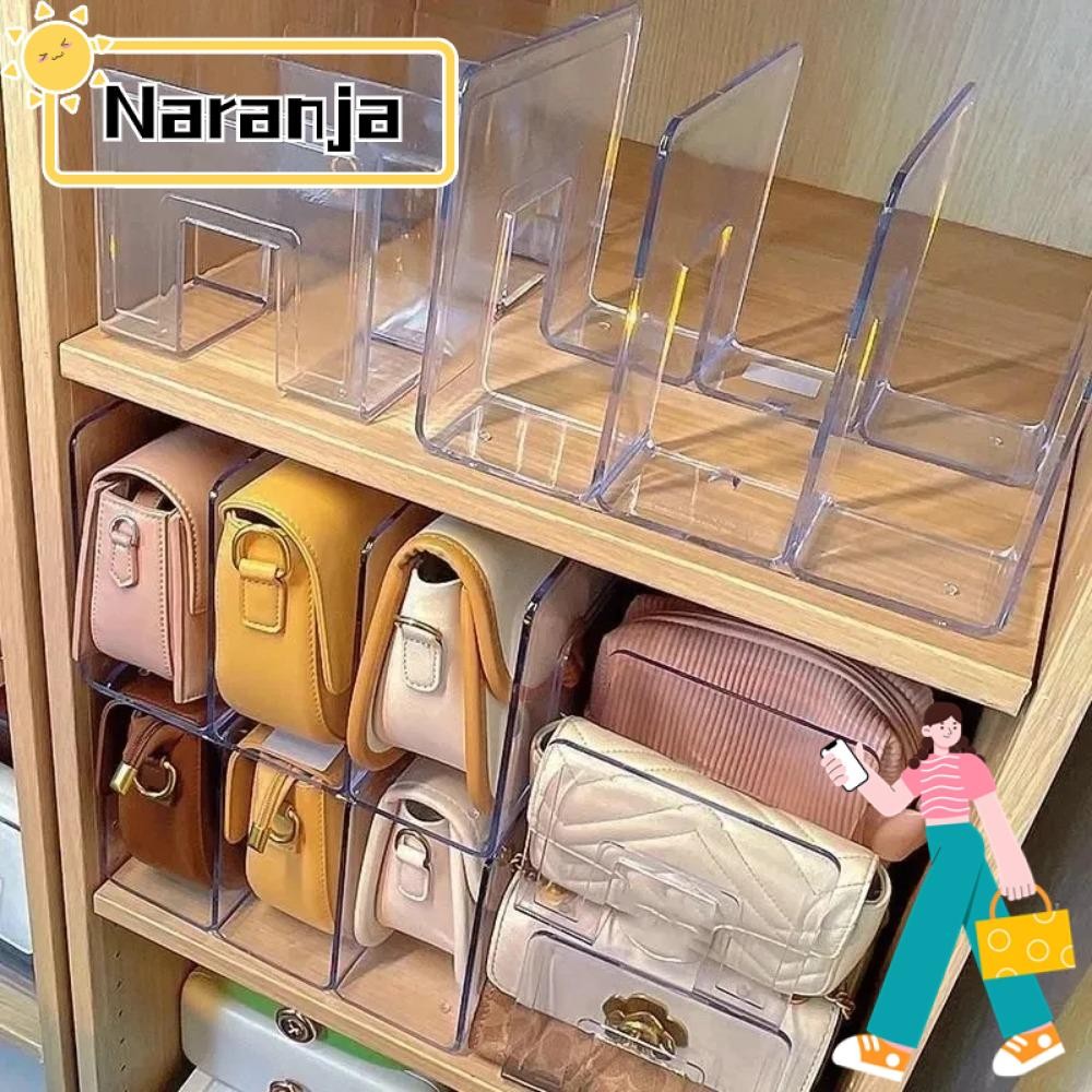 นาราจา กระเป๋าถือชั้นเก็บ,โปร่งใสตู้พาร์ทิชันตู้เสื้อผ้าแบ่ง,ประหยัดพื้นที่อะคริลิขนาดใหญ่-ความจุตู้หนังสือแบ่งตู้เสื้อผ้าชั้น