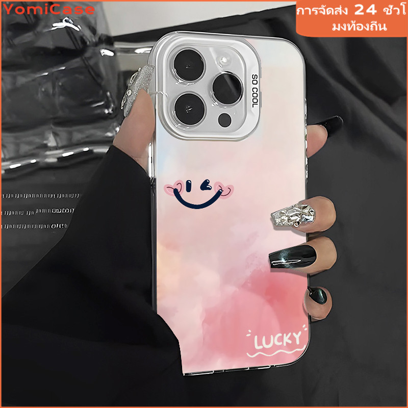 หรูหราเคสแข็ง ยิ้มน่ารักง่ายๆ เคสโอปโปA31 A15 A17 A3s oppoA38 A16 A5s A7 A55 A54 A57 A74 A77 A78 A58 A98 A96 น่ารัก