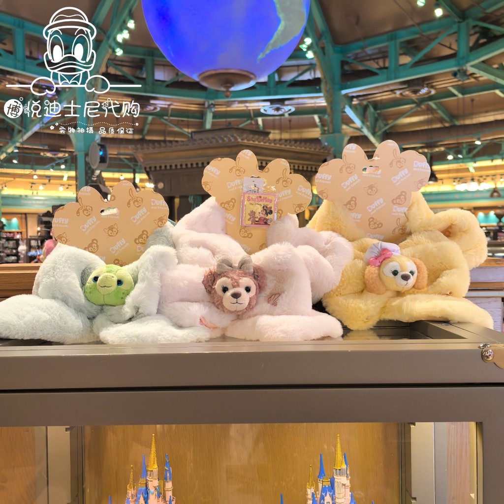 Shanghai Disney Domestic Daigou Shirley May Ola Mira Keqian Head Shape ผู้ใหญ่ผ้าพันคออุ่นผ้าพันคอ