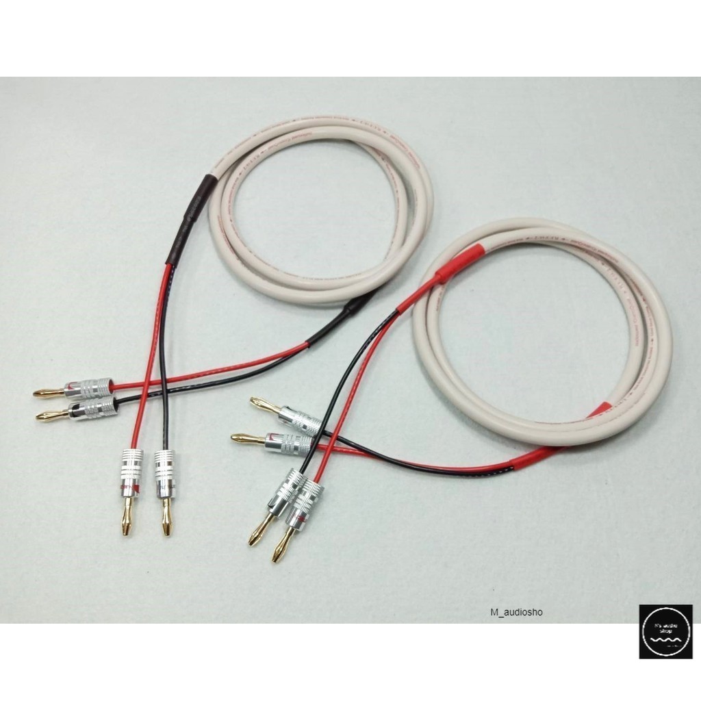 ..**สายลำโพงคุณภาพสูง AudioQuest FLX/X-14/2 สุดคุ้ม ขั้ว Banana Nakamichi  แบบ 2 เส้น......