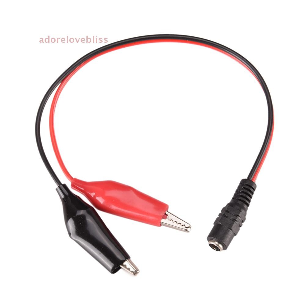 เพิ่มขายร้อน DC 5.5 มม.x 2.1 มม.DC หญิง/ชายแจ็คเชื่อมต่อ 2 คลิปจระเข้สายไฟ A ABB