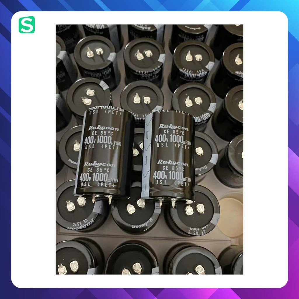 Rubycon CAPACITOR 400V 1000UF 400V, 400V1000UF, 1000UF400V Rubycon Japan (35x55x10mm )