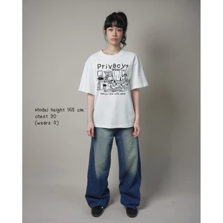 Strayandcool เสื้อยืดโอเวอร์ไซส์ "Privacy ?" Oversized T-shirt