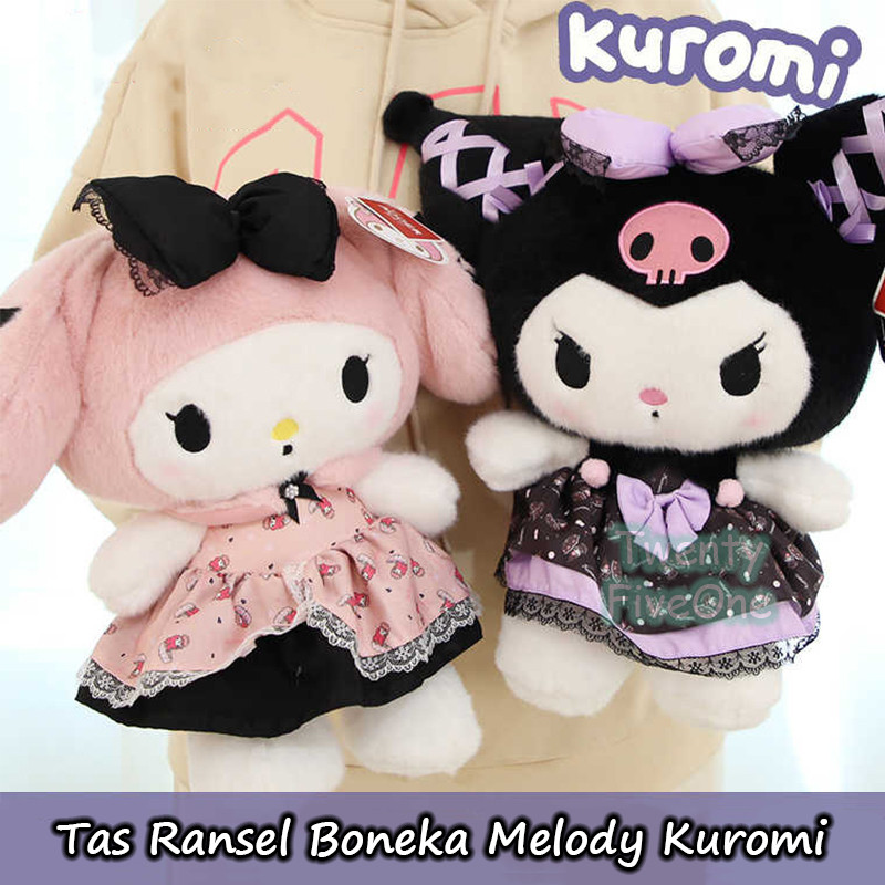 Melody Kuromi Backpack Doll Melody Kuromi Backpack Princess Melody Kuromi Doll Backpack